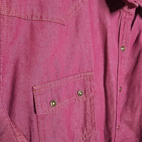 Bit & Bridle Plus Berry Purple Western Button Down 3XL - Picture 3 of 5